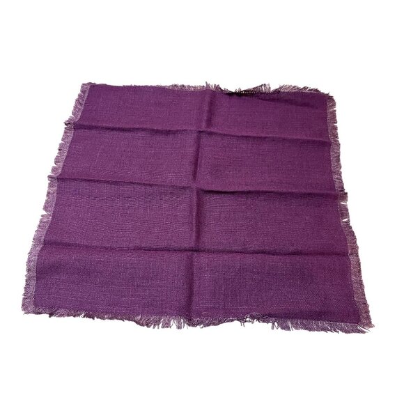 Williams Sonoma Burgundy Cloth Napkins Set Of 4 Fringed 18x18 Dinner Table Linen - Picture 2 of 5